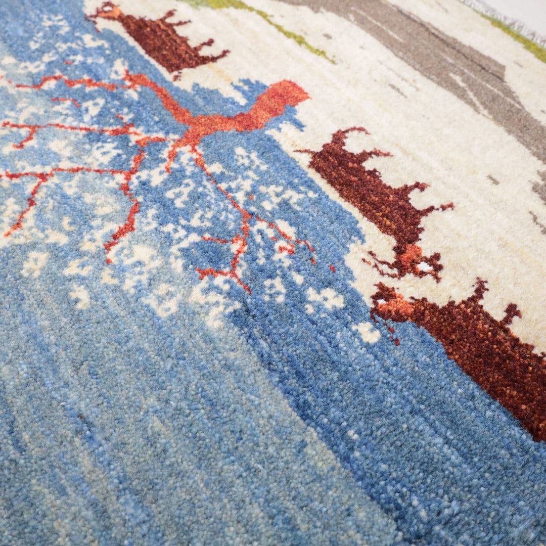 【オーダーメイド受付中】イラン　シラーズ産　ギャッベ 　（hss-11876）