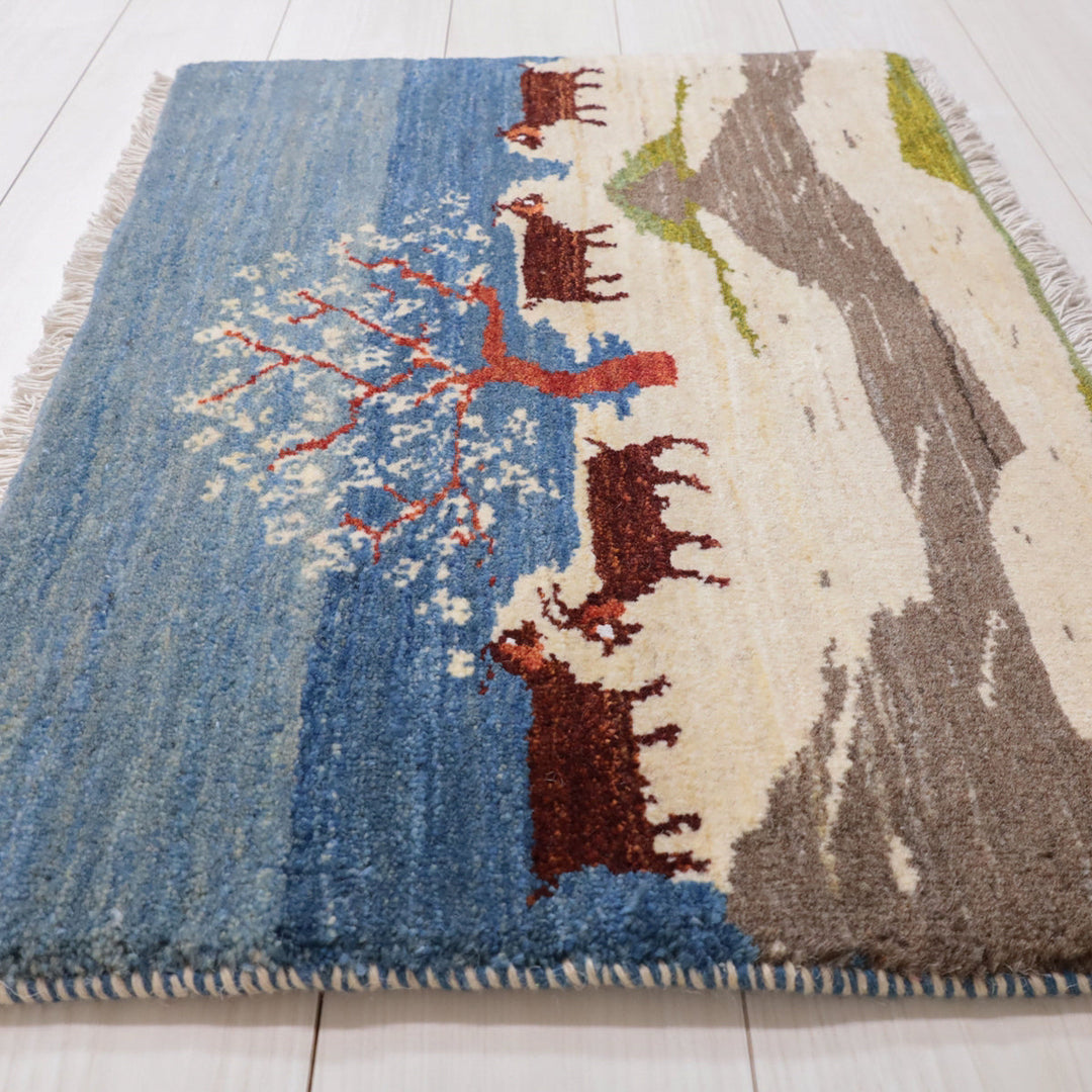 【オーダーメイド受付中】イラン　シラーズ産　ギャッベ 　（hss-11876）