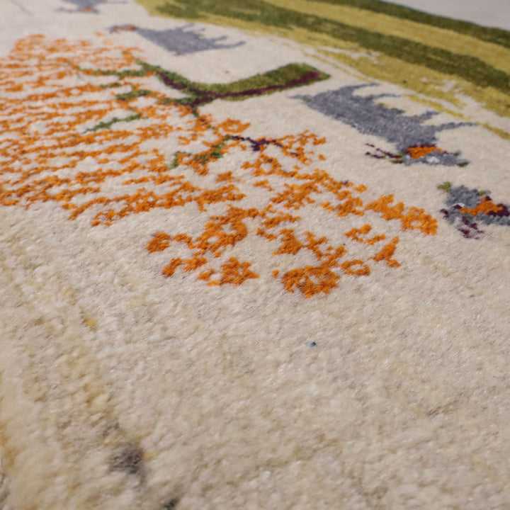 【オーダーメイド受付中】イラン　シラーズ産　ギャッベ 　（hss-11881）