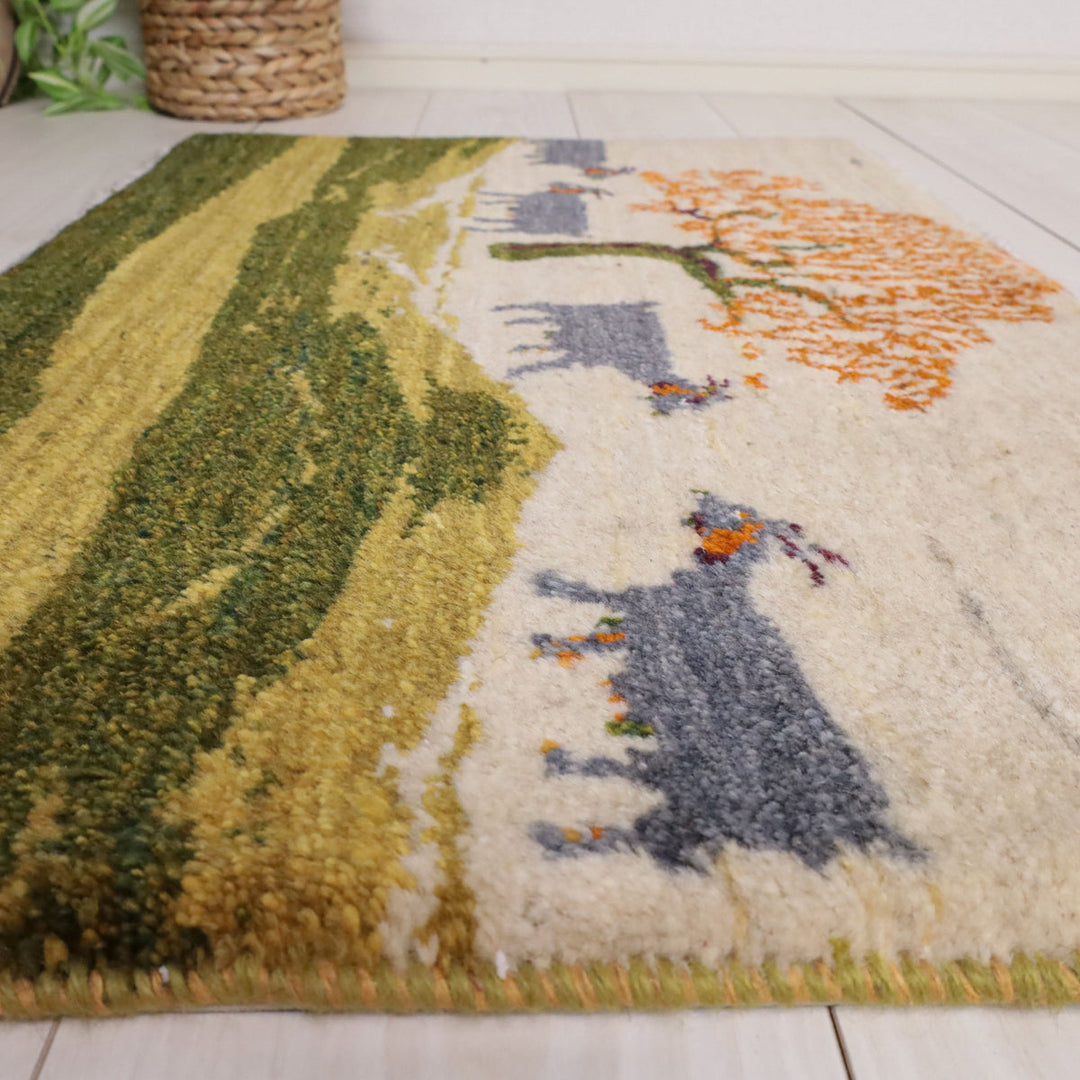 【オーダーメイド受付中】イラン　シラーズ産　ギャッベ 　（hss-11881）