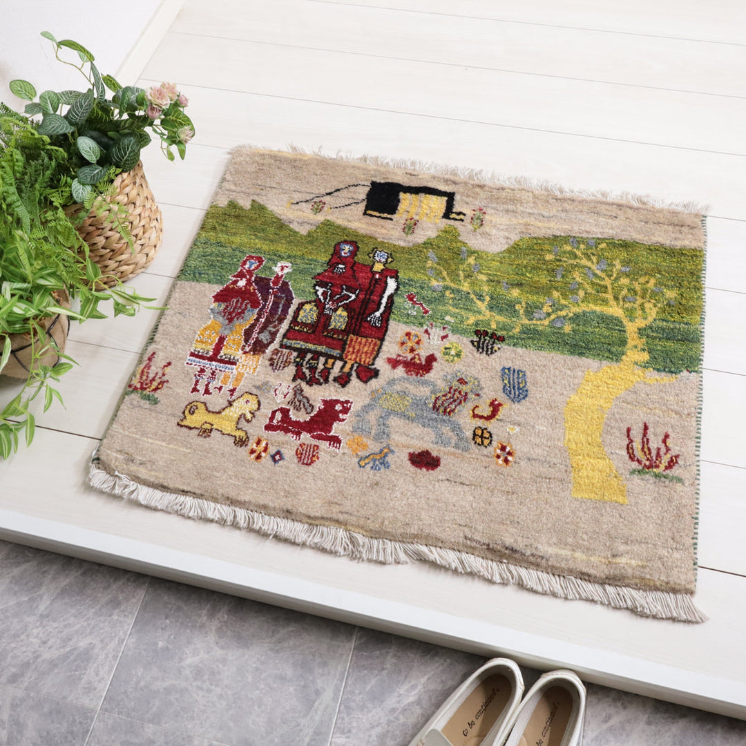 【オーダーメイド受付中】イラン　シラーズ産　ギャッベ 　（hss-11884）