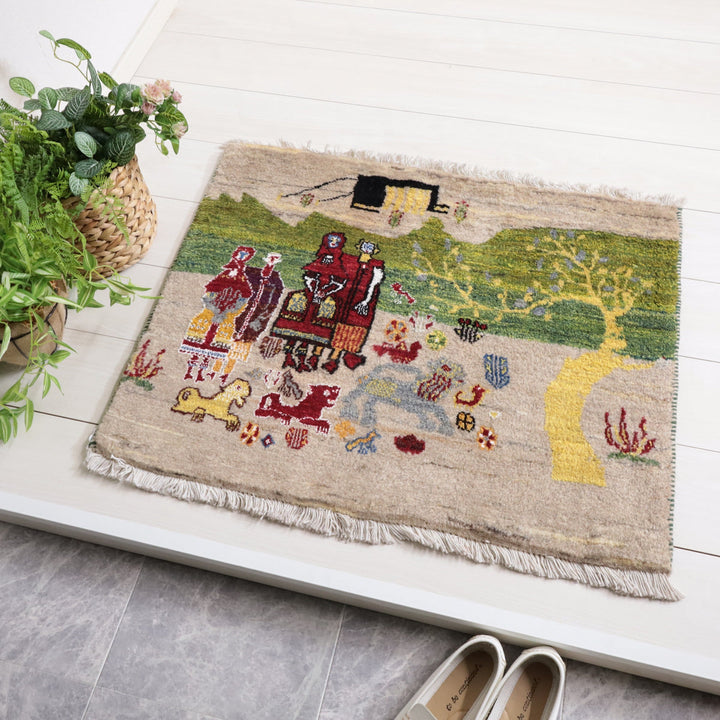 【オーダーメイド受付中】イラン　シラーズ産　ギャッベ 　（hss-11884）