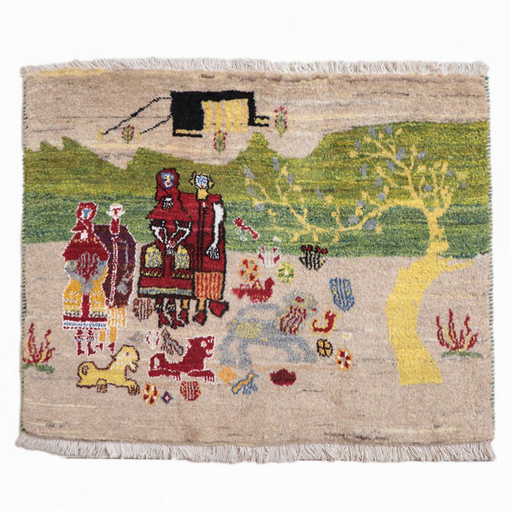 【オーダーメイド受付中】イラン　シラーズ産　ギャッベ 　（hss-11884）