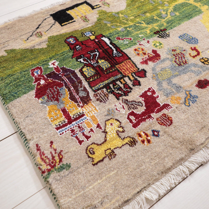 【オーダーメイド受付中】イラン　シラーズ産　ギャッベ 　（hss-11884）