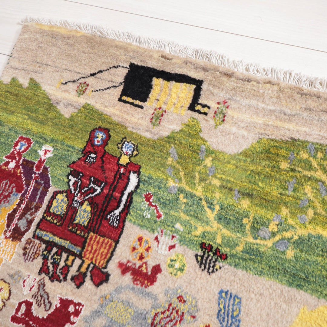 【オーダーメイド受付中】イラン　シラーズ産　ギャッベ 　（hss-11884）