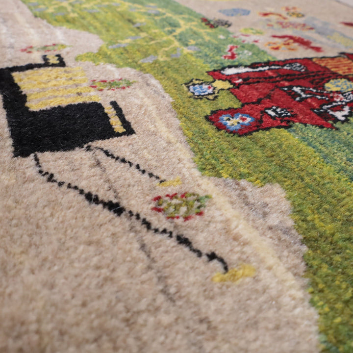 【オーダーメイド受付中】イラン　シラーズ産　ギャッベ 　（hss-11884）