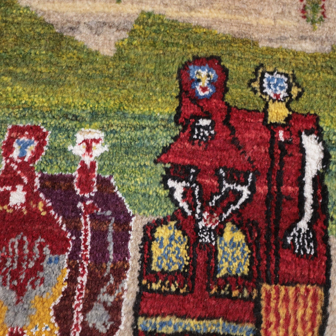 【オーダーメイド受付中】イラン　シラーズ産　ギャッベ 　（hss-11884）