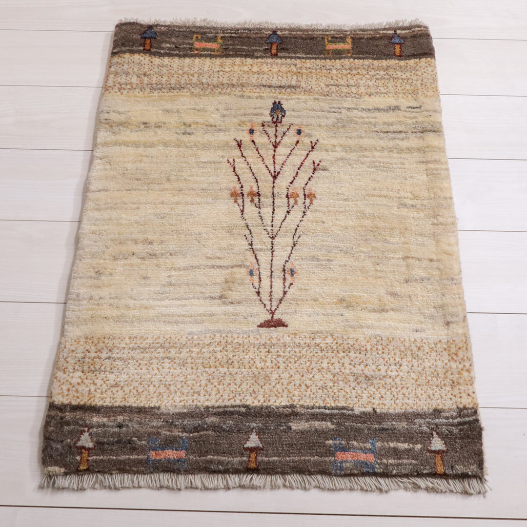 【セミオーダー受付中】  サイズ変更OK　カラー変更OK イラン　シラーズ産　ギャッベ 　（hss-11901）