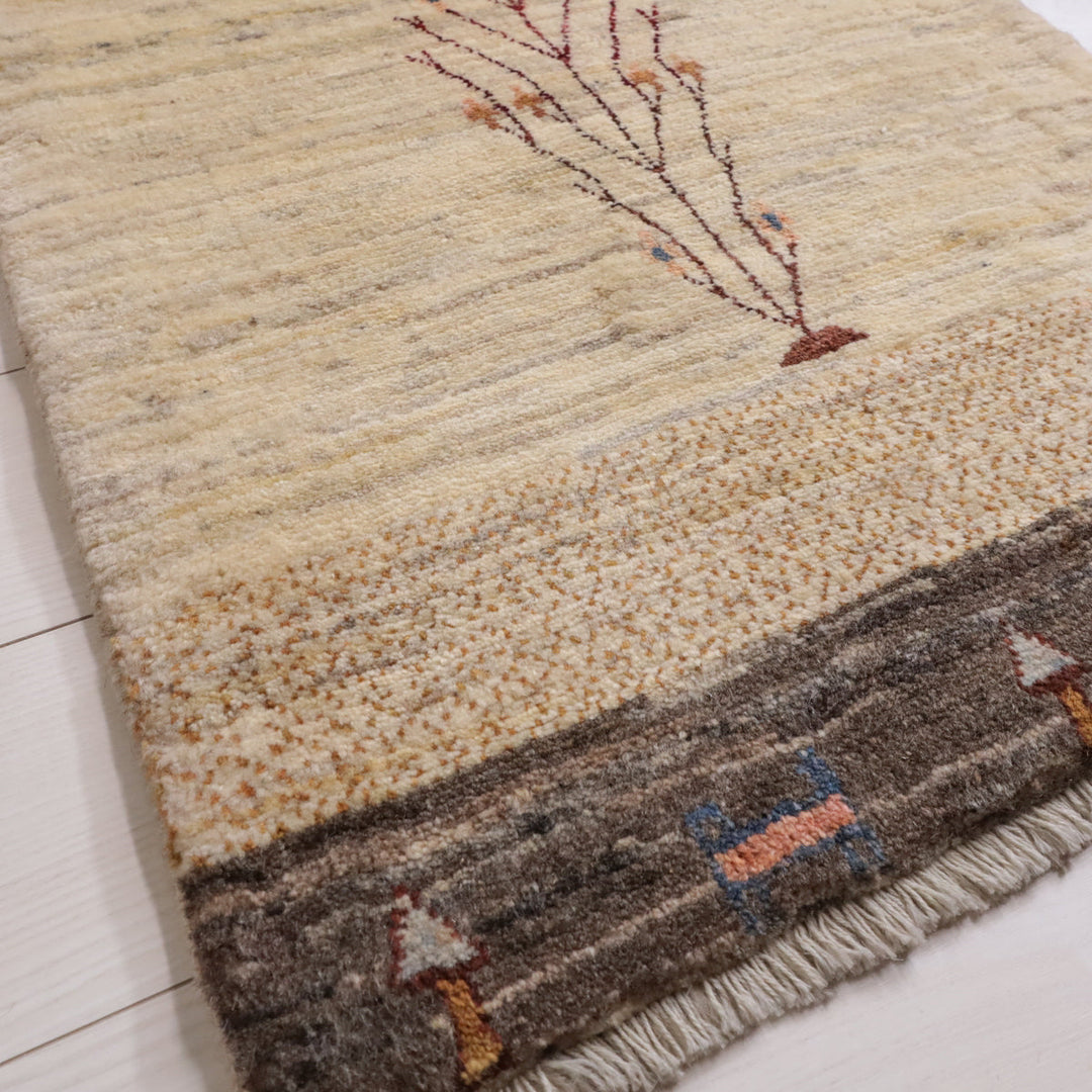 【セミオーダー受付中】  サイズ変更OK　カラー変更OK イラン　シラーズ産　ギャッベ 　（hss-11901）