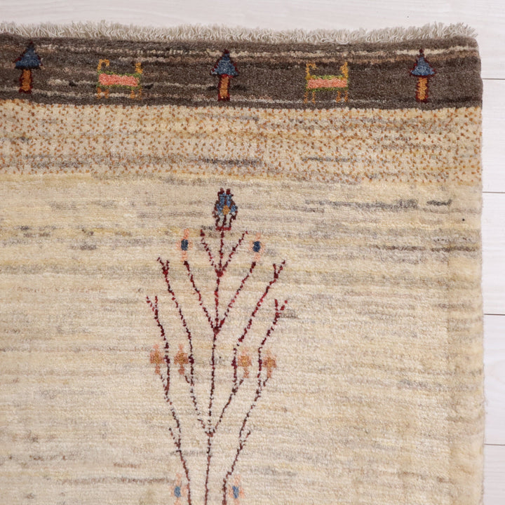 【セミオーダー受付中】  サイズ変更OK　カラー変更OK イラン　シラーズ産　ギャッベ 　（hss-11901）