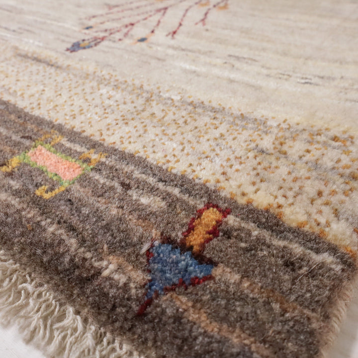 【セミオーダー受付中】  サイズ変更OK　カラー変更OK イラン　シラーズ産　ギャッベ 　（hss-11901）