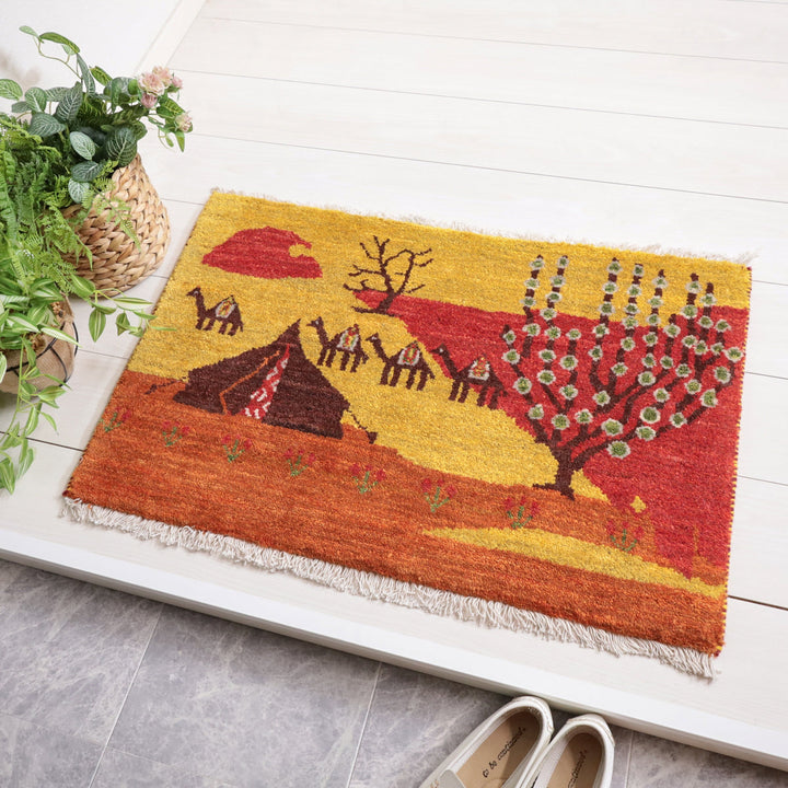 【オーダーメイド受付中】イラン　シラーズ産　ギャッベ 　（hss-11912）