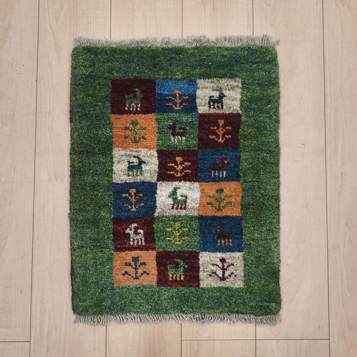 ギャッベ（ギャベ）ラティーフ　55×43cm（HSS-12970）