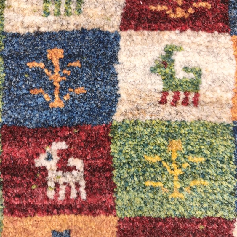 ギャッベ（ギャベ）ラティーフ　55×43cm（HSS-12970）