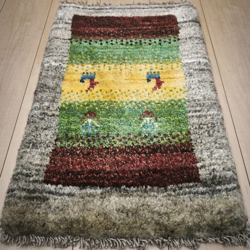 ギャッベ（ギャベ）ラティーフ　60×41cm（HSS-12976）