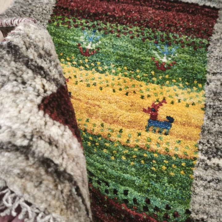 ギャッベ（ギャベ）ラティーフ　60×41cm（HSS-12976）