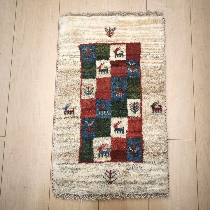 ギャッベ（ギャベ）ラティーフ　57×36cm（HSS-12977）