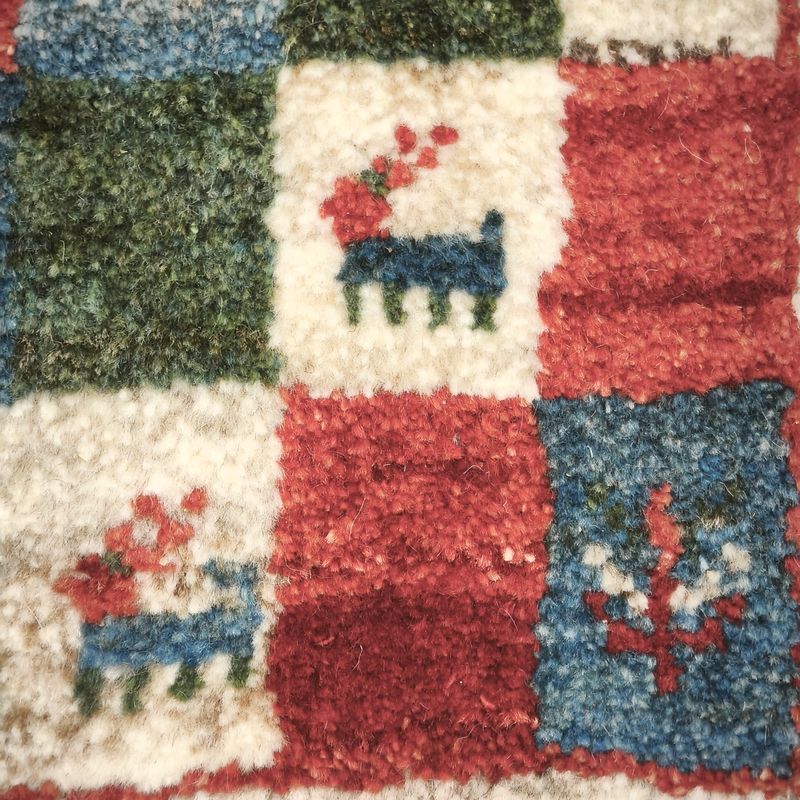 ギャッベ（ギャベ）ラティーフ　57×36cm（HSS-12977）