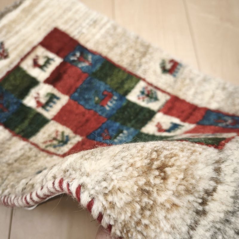 ギャッベ（ギャベ）ラティーフ　57×36cm（HSS-12977）