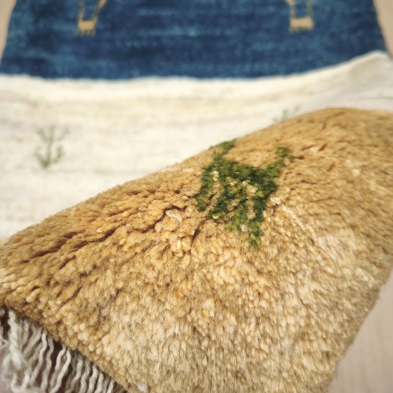 ギャッベ（ギャベ）ラティーフ　58×45cm（HSS-12980）