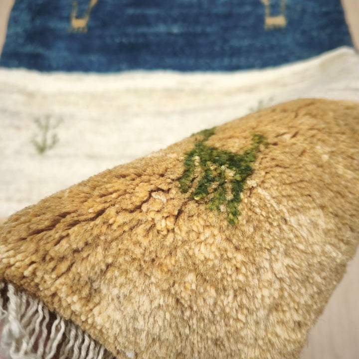 ギャッベ（ギャベ）ラティーフ　58×45cm（HSS-12980）