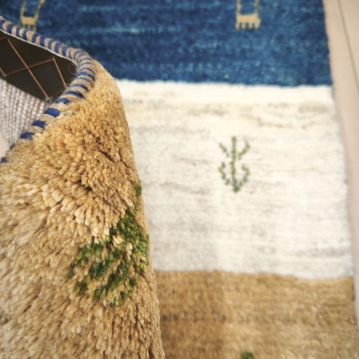 ギャッベ（ギャベ）ラティーフ　58×45cm（HSS-12980）