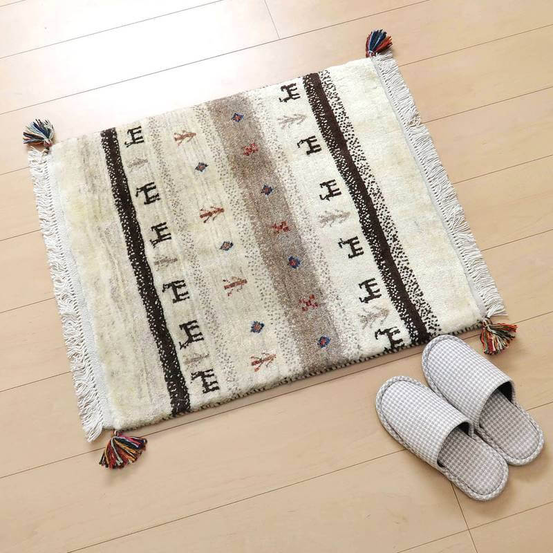 ギャッベ／カシュクリ 73×63cm（HSS-48484）
