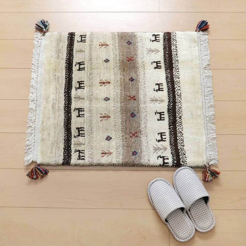 ギャッベ／カシュクリ 73×63cm（HSS-48484）