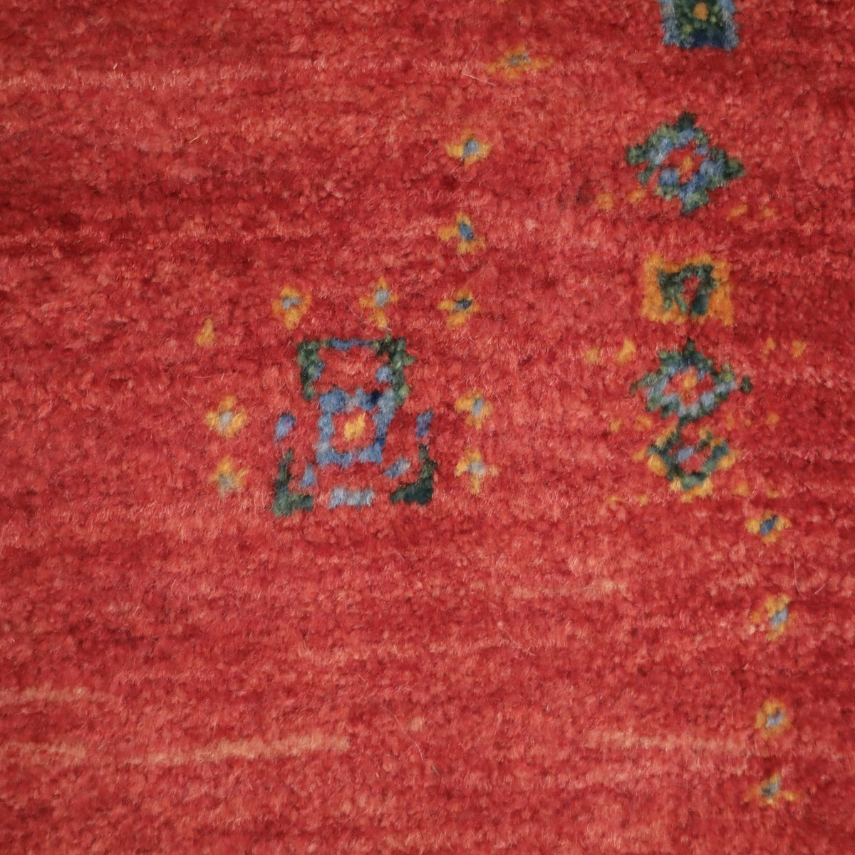 ギャッベ絨毯,カシュクリ,86×65cm｜手織りウールラグ,レッドボーダー