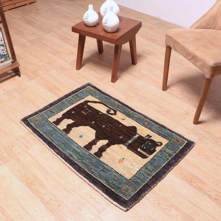 ギャッベ（ギャベ）カシュクリ　93×63cm（HSS-70109）