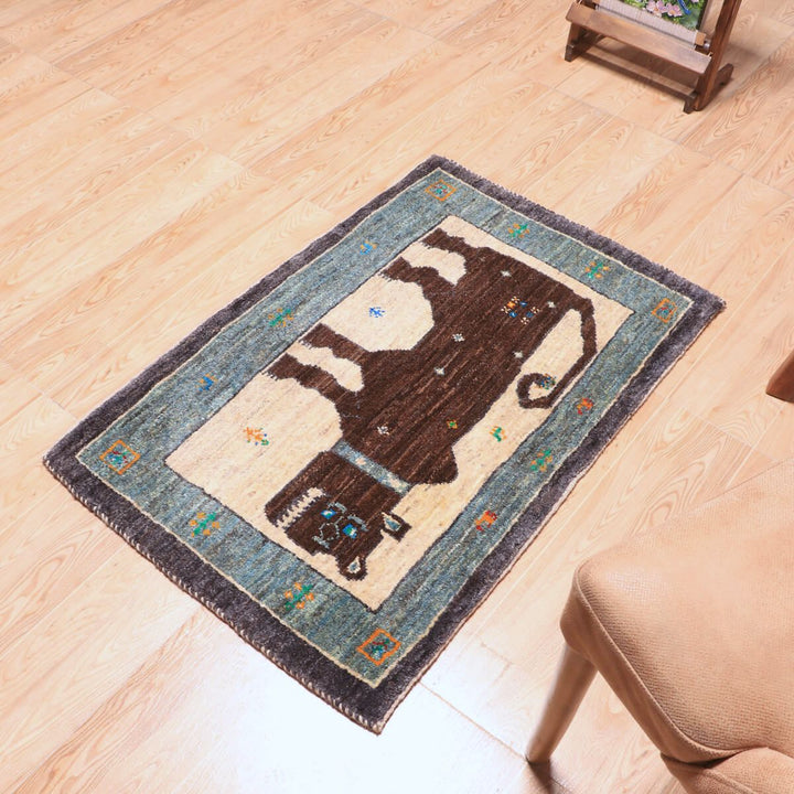 ギャッベ（ギャベ）カシュクリ　93×63cm（HSS-70109）