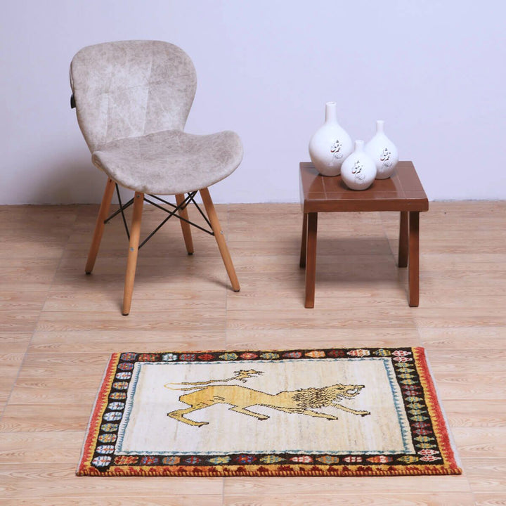 ギャッベ（ギャベ）カシュクリ　93×65cm（HSS-70120）