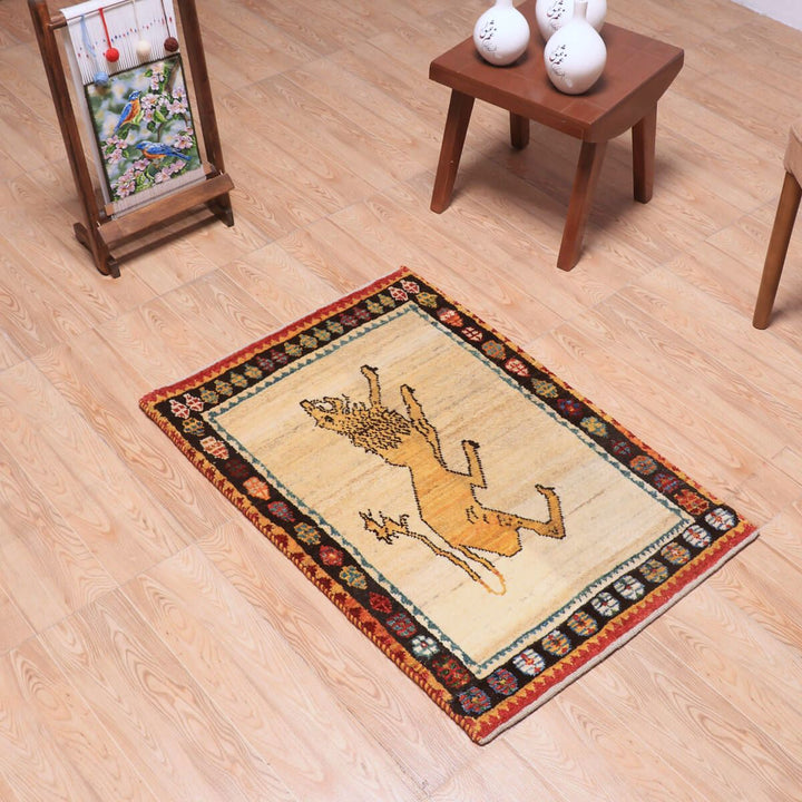 ギャッベ（ギャベ）カシュクリ　93×65cm（HSS-70120）