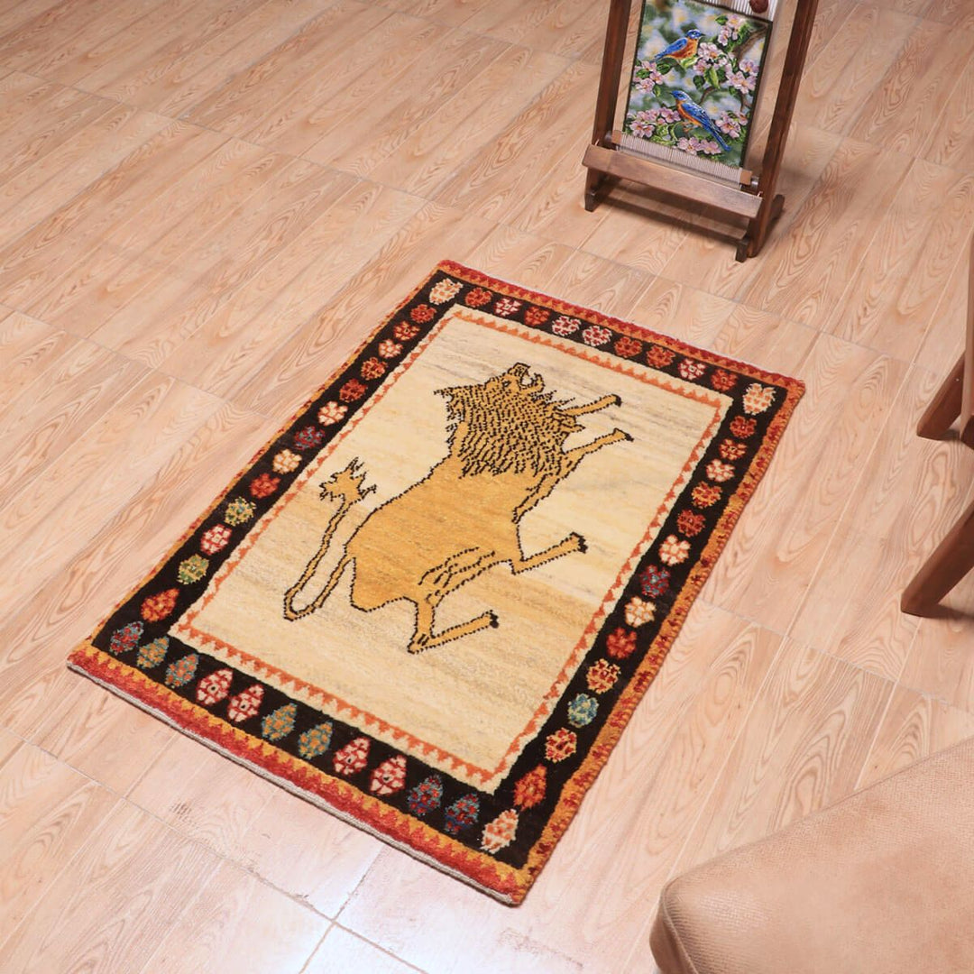 ギャッベ（ギャベ）カシュクリ　93×65cm（HSS-70121）