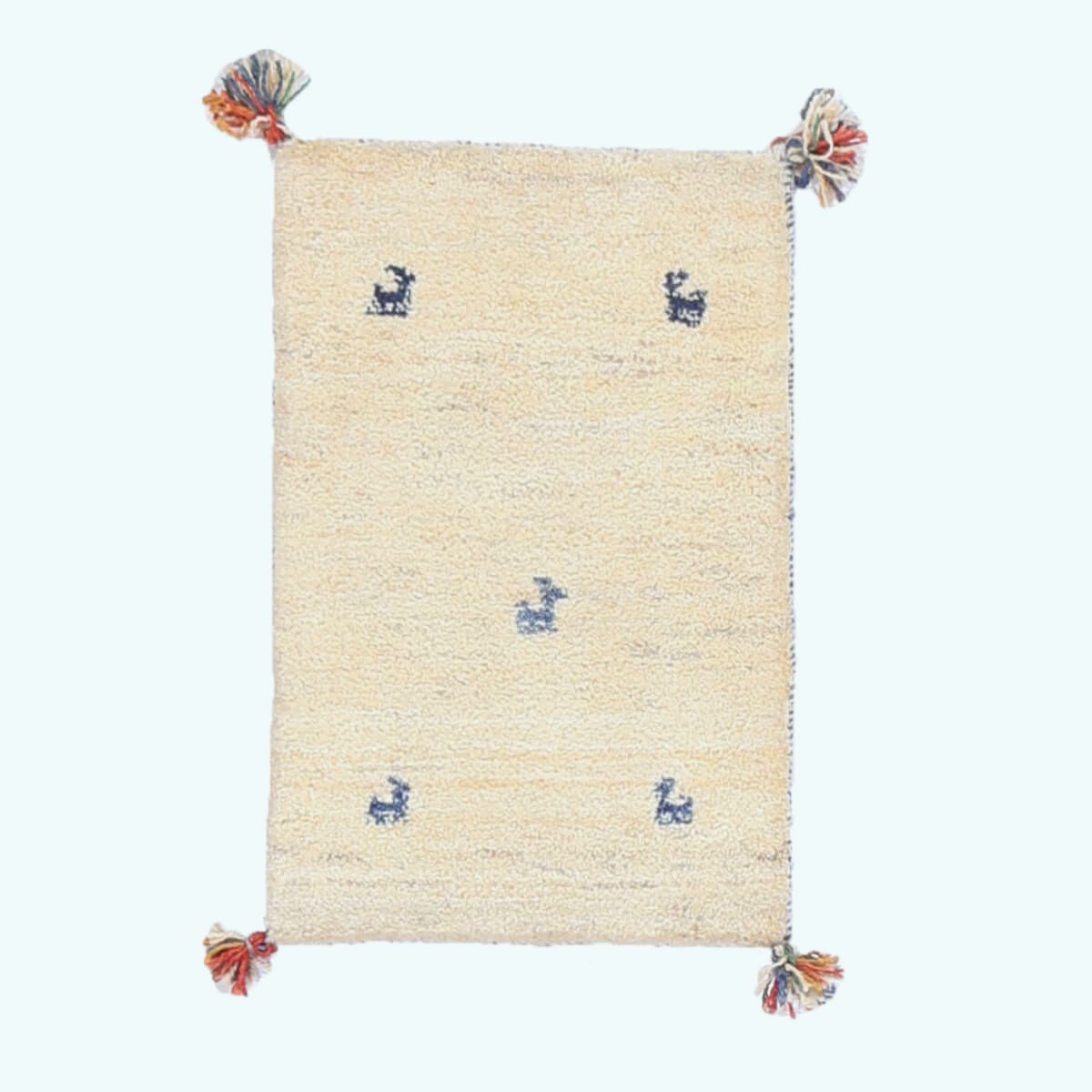 玄関マット64x90cm ペルシャ絨毯 ギャッベ 手織り カシュクリ ラグ 玄関マットギャッベ通販｜60×40cm手織りラグ｜ タグ：「玄関60