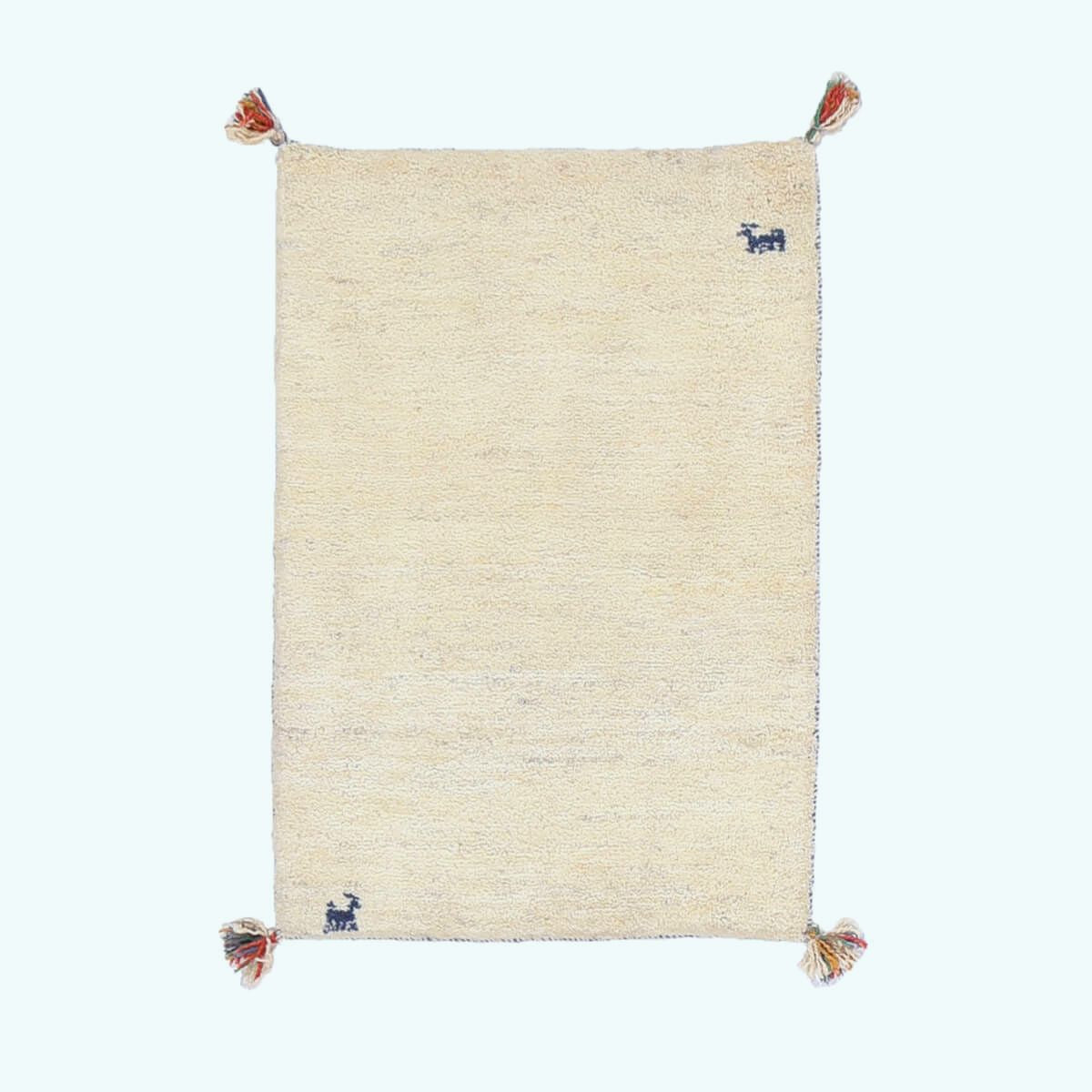 玄関マット64x90cm ペルシャ絨毯 ギャッベ 手織り カシュクリ ラグ ペルシャ手織りギャッベ絨毯：リラックス空間を彩るオリジナル