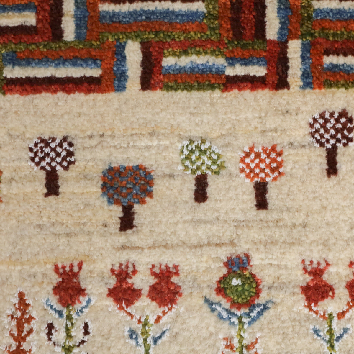 ギャッベ,(ルリバフ),87×58cm（HSS-71851） – ギャッベ＆ペルシャ絨毯