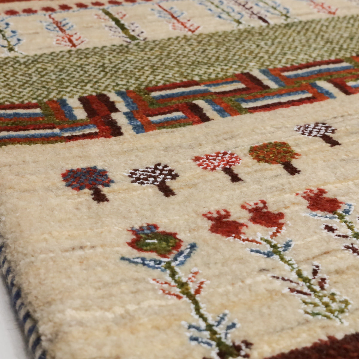 ギャッベ,(ルリバフ),87×58cm（HSS-71851） – ギャッベ＆ペルシャ絨毯