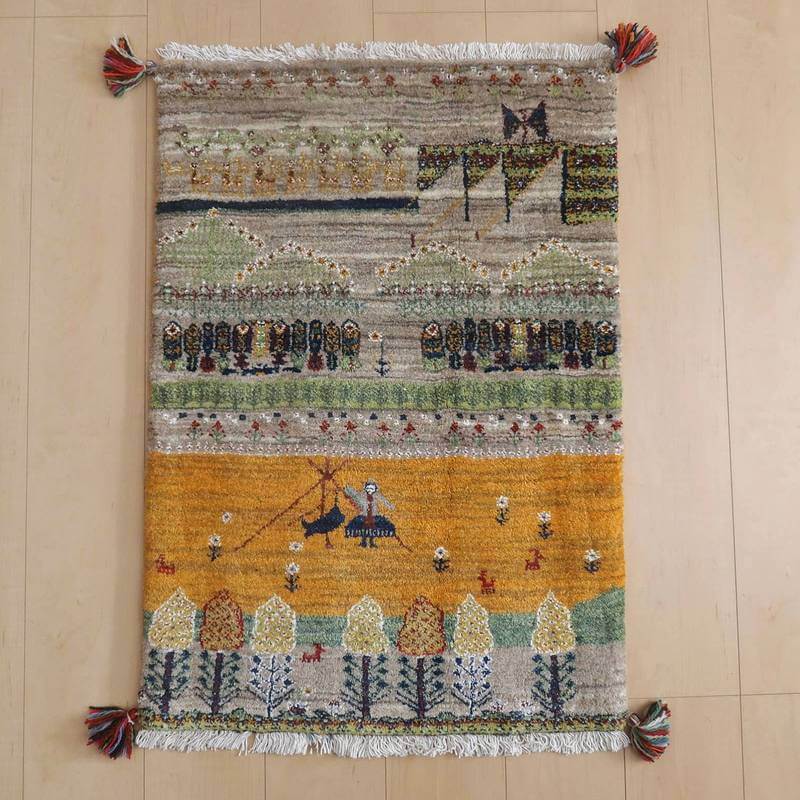 ギャッベ（ルリバフ）　92×64cm（HSS-71916）