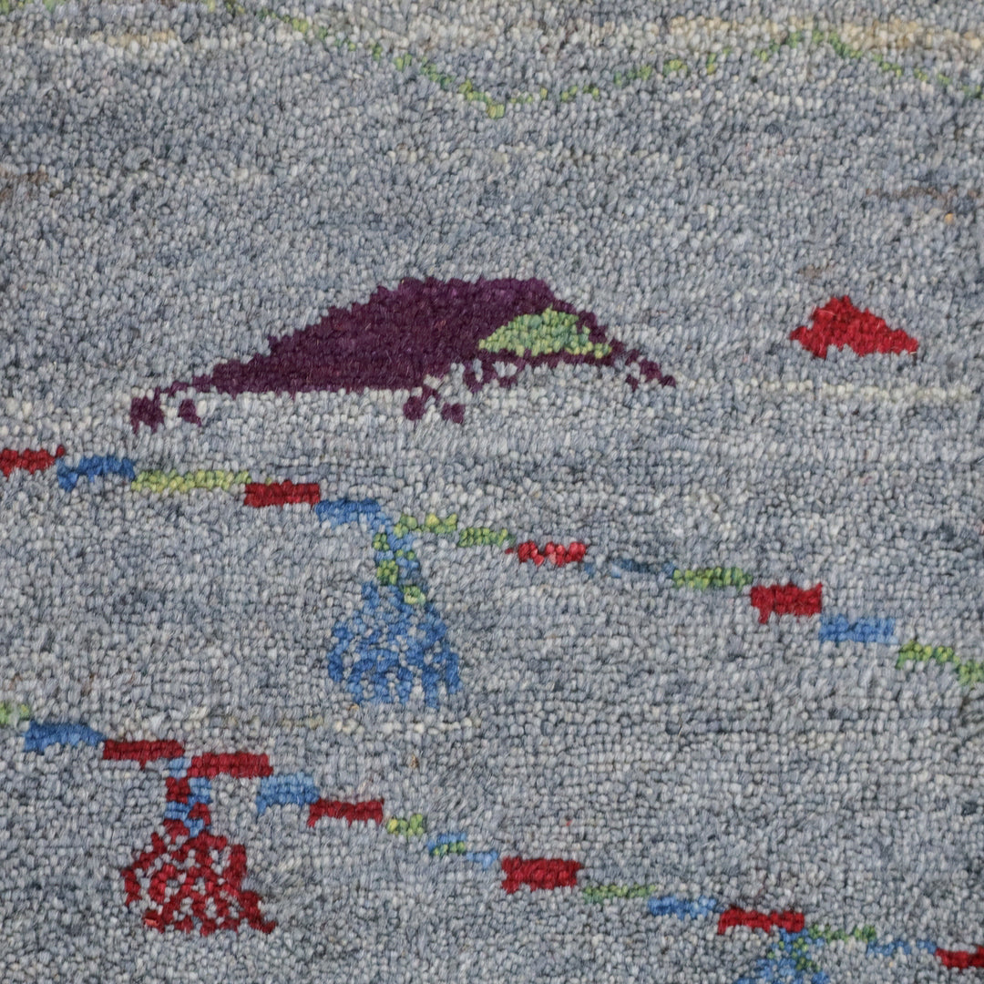 ギャッベ（ルリバフ）　75×64cm（HSS-72433）