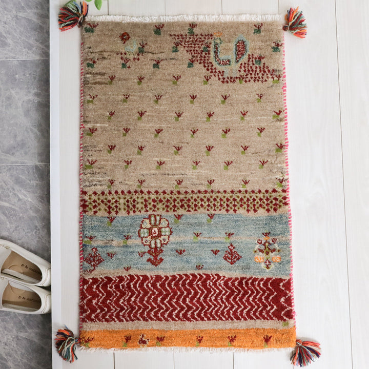 【オーダーメイド受付中】イラン　シラーズ産　ギャッベ 　（hss-73201）