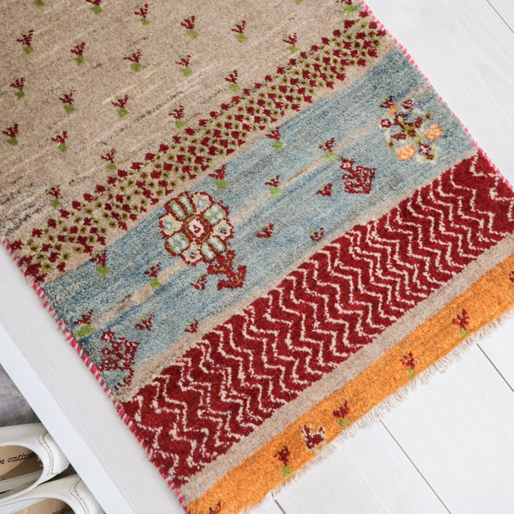 【オーダーメイド受付中】イラン　シラーズ産　ギャッベ 　（hss-73201）