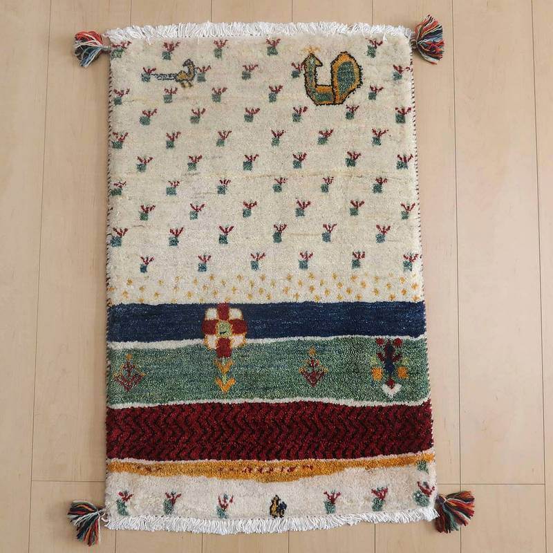 ギャッベ（ルリバフ）　87×58cm（HSS-77763）