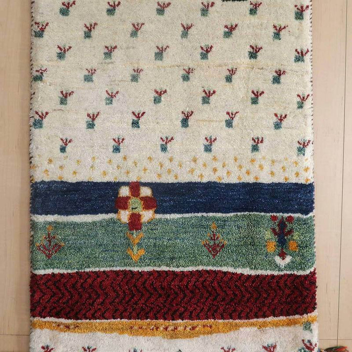 ギャッベ（ルリバフ）　87×58cm（HSS-77763）