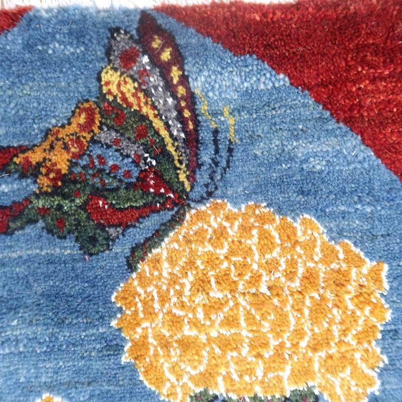 ギャッベ／ルリバフ 64×88cm（HSS-777691）