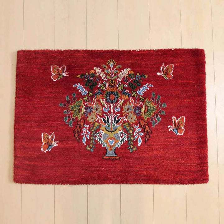 【セミオーダー受付中】  サイズ変更OK　カラー変更OK イラン　シラーズ産　ギャッベ 　（hss-89412）