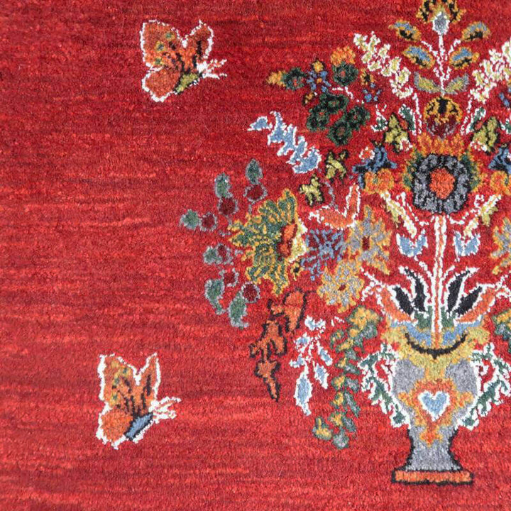 【セミオーダー受付中】  サイズ変更OK　カラー変更OK イラン　シラーズ産　ギャッベ 　（hss-89412）