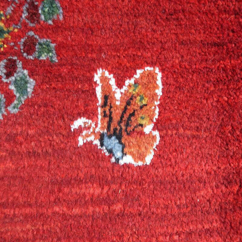 【セミオーダー受付中】  サイズ変更OK　カラー変更OK イラン　シラーズ産　ギャッベ 　（hss-89412）