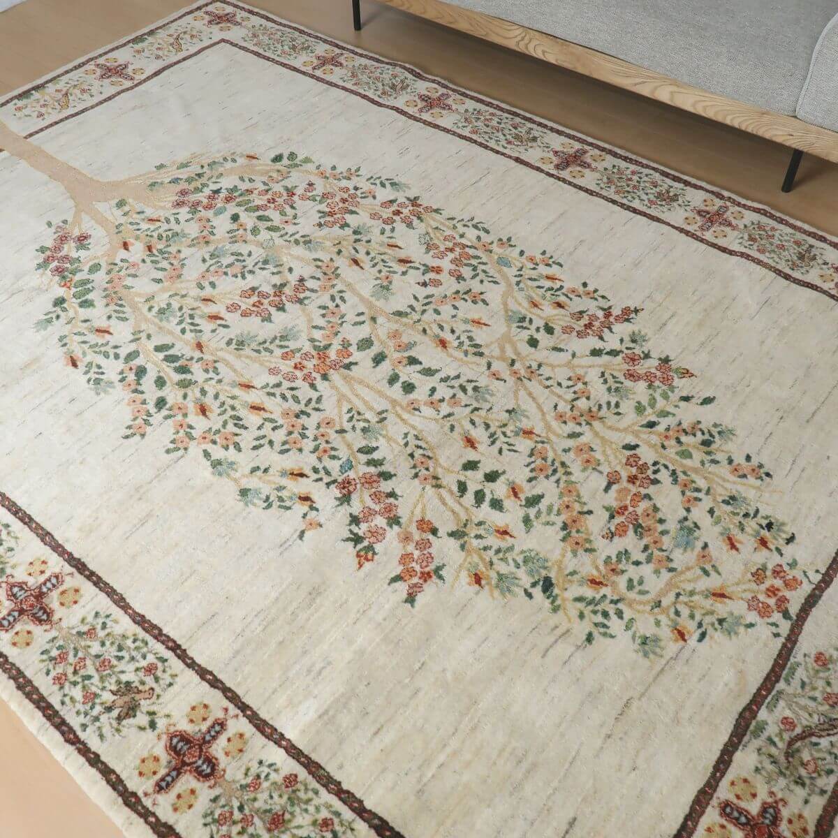 プレミアムギャッベ,ルリバフ,302×220cm｜高級ペルシャ手織りラグ