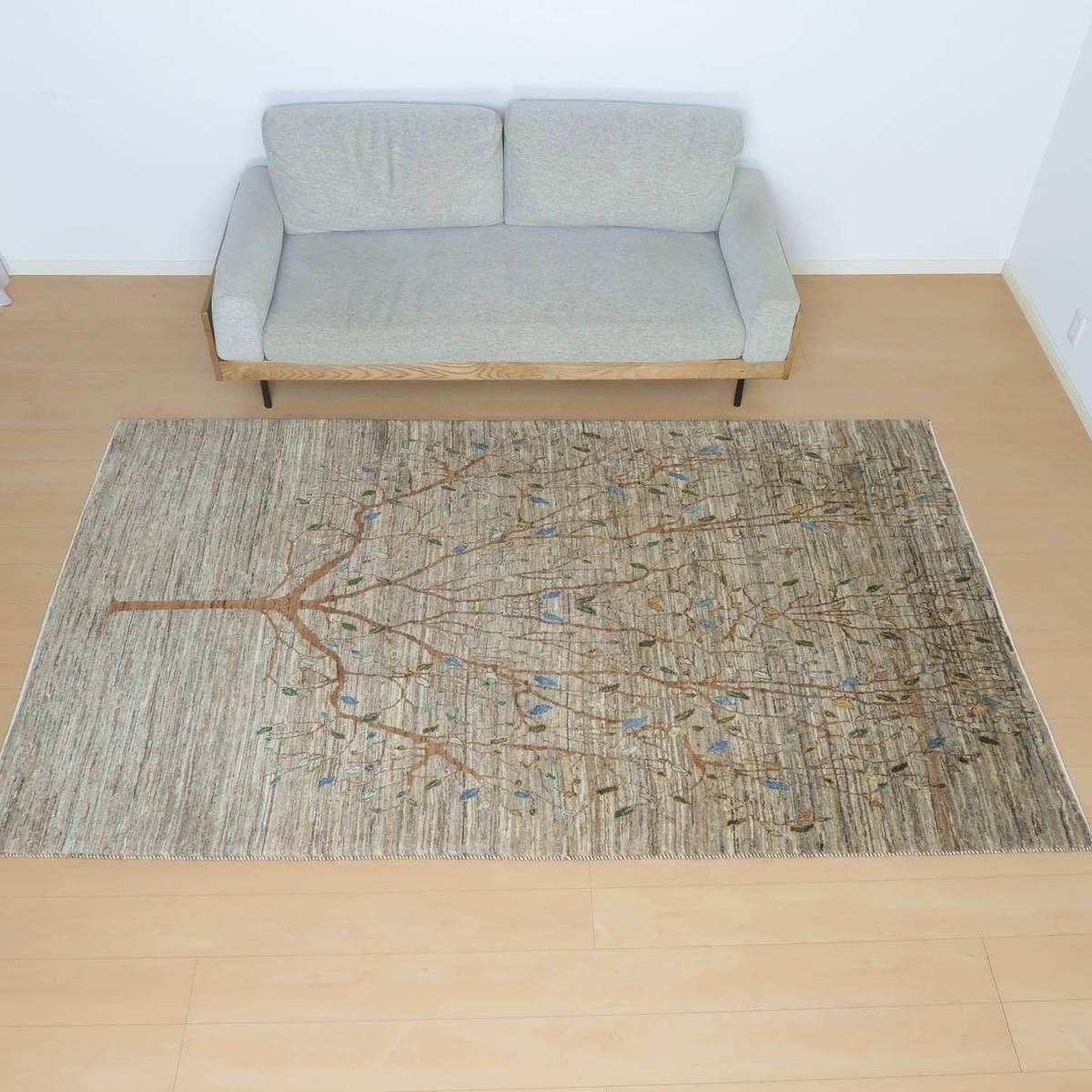 新品　イラン　ギャッベ　ウール　ペルシャ絨毯　ルリバフ ギャッベ,ルリバフ,ラグ,261×180cm,手織り,ウール,ペルシャ絨毯